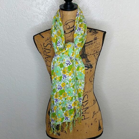 Floral Multicolored Scarf - Picture 1 of 5